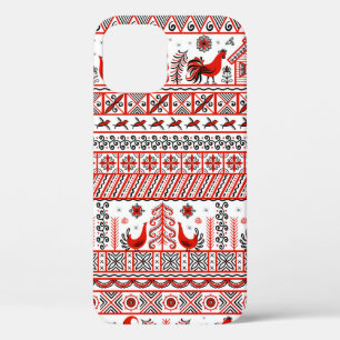 メゼ絵画ン。シームレスな模様。女 iPhone 12ケース
