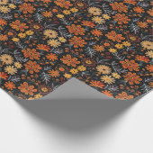 メソアメリカインスパイア人刺繍花柄 ラッピングペーパー (角)