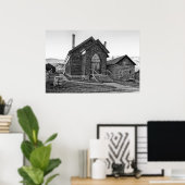 メソジストチャーチアットバンナックモンタナ幽霊タウン ポスター (ホームオフィス)