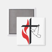 メソジスト十字と鳩 マグネット (正面/裏面)