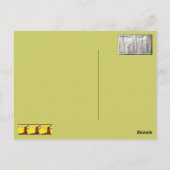 メソポタミア北部のアッシリア石レリーフ、 浮き彫り ポストカード (裏面)