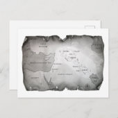 メソポタミア葉書の地図 ポストカード (正面/裏面)