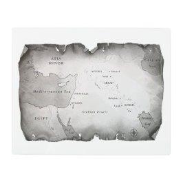 メソポタミア20"の地図x16 " メタルプリント