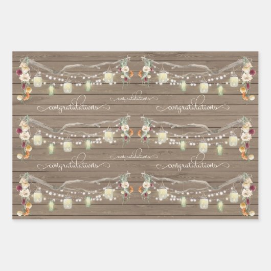 メソ素朴ンジャー水の色のペソニゼーション結婚のWr ラッピングペーパーシート (正面2)