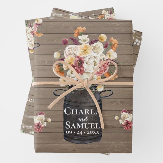 メソ素朴ンジャー水の色のペソニゼーション結婚のWr ラッピングペーパーシート (インサイチュ)