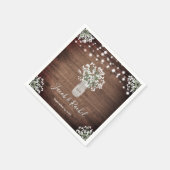 メソ素朴ン・ジャー&ライツの赤ん坊の息結婚息 スタンダードカクテルナプキン (角)