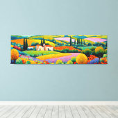 「メゾンプロベンザレス」ワイド・ランドスケープ・プロヴァンス キャンバスプリント (インサイチュ (ウッドフロア))