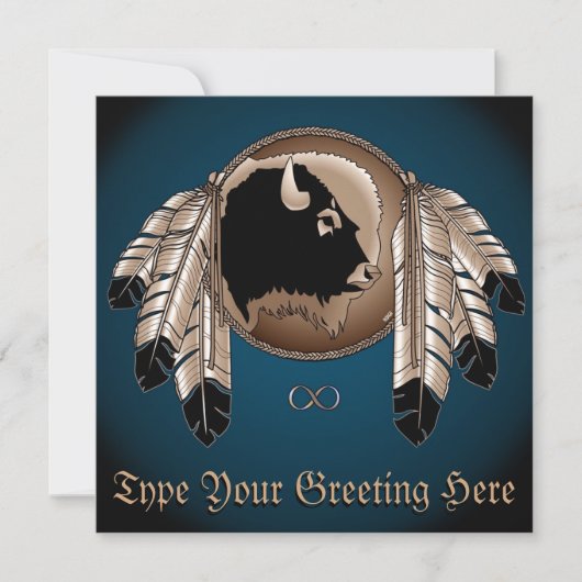 メタисの招待状 - ネイティブアートのカード 招待状 (正面)