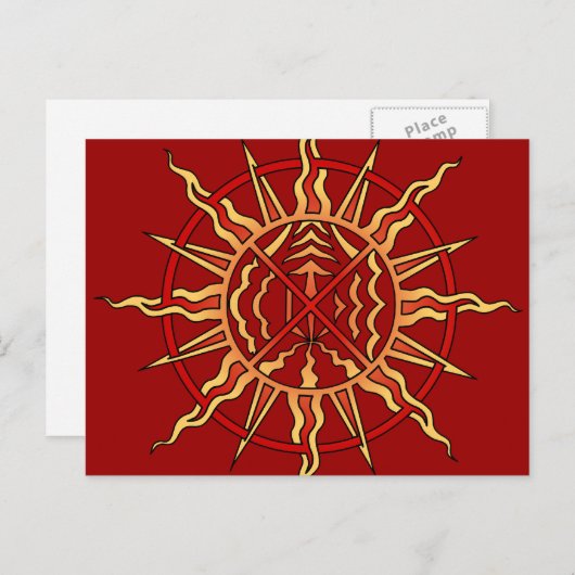 メタカード 神聖なネイティブアートカード ポストカード (正面/裏面)