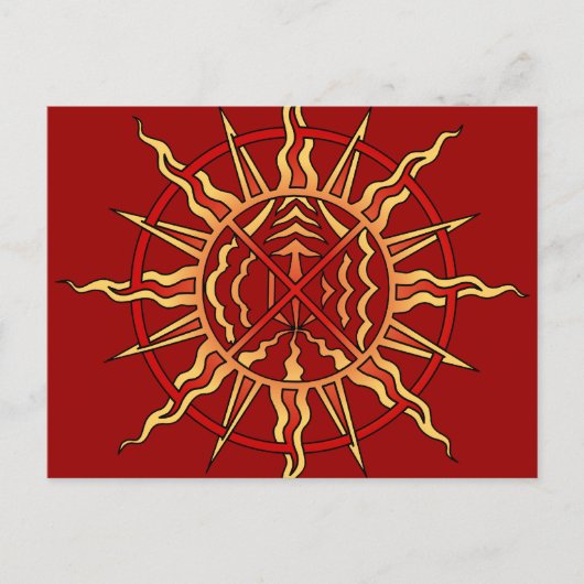 メタカード 神聖なネイティブアートカード ポストカード (正面)