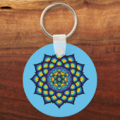 メタトロンのキューブで生きる花 キーホルダー (正面)