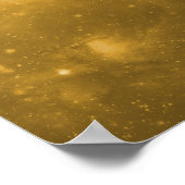 メタトロンのキューブと黄色の宇宙の背景 ポスター (角)