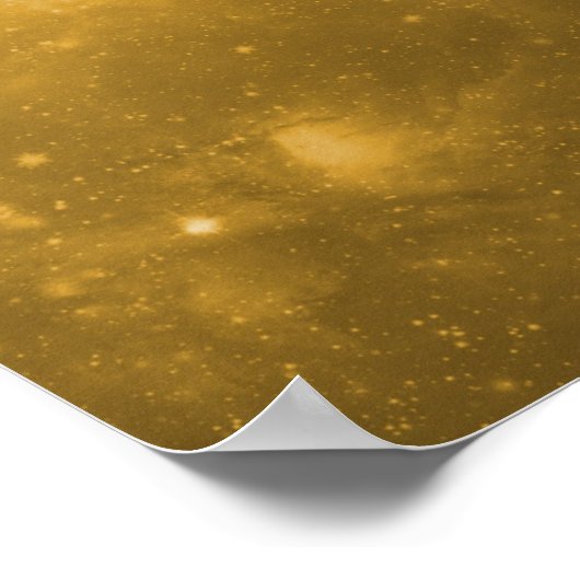 メタトロンのキューブと黄色の宇宙の背景 ポスター (角)