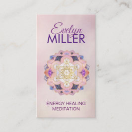 メタトロンのキューブの宝石蓮の聖幾何学 名刺