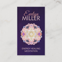 メタトロンのキューブの宝石蓮の聖幾何学 名刺