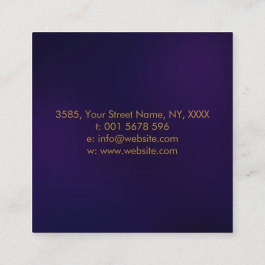 メタトロンのキューブ聖幾何学オーナメントスクエアブ スクエア名刺 (裏面)