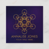 メタトロンのキューブ聖幾何学オーナメントスクエアブ スクエア名刺 (正面)