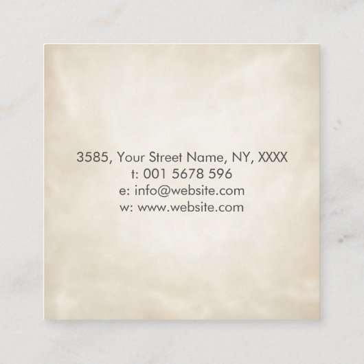 メタトロンのキューブ聖幾何学オーナメント スクエア名刺 (裏面)