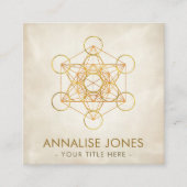 メタトロンのキューブ聖幾何学オーナメント スクエア名刺 (正面)