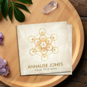 メタトロンのキューブ聖幾何学オーナメント スクエア名刺