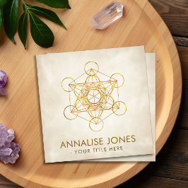 メタトロンのキューブ聖幾何学オーナメント スクエア名刺