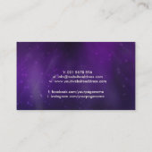 メタトロンのキューブ – パールとバイオレット 名刺 (裏面)