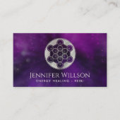 メタトロンのキューブ – パールとバイオレット 名刺 (正面)