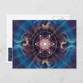 メタトロンのキューブ – Merkabah – 聖幾何学 ポストカード (正面/裏面)