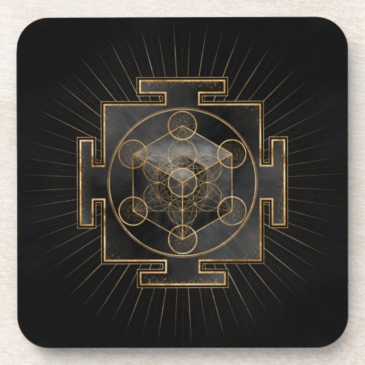 メタトロンのキューブSri Yantra聖幾何学 コースター (正面)