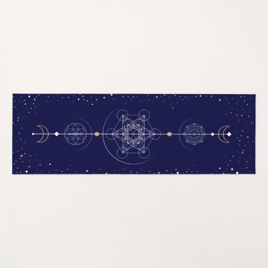 メタトロンの月と星の神聖な幾何学 ヨガマット (正面(横))