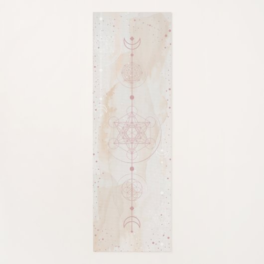 メタトロンの月と星の神聖な幾何学 ヨガマット (正面)