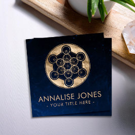 メタトロンの立方体の神聖なジオメトリ スクエア名刺