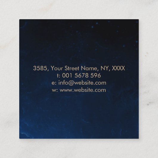 メタトロンの立方体の神聖なジオメトリ スクエア名刺 (裏面)