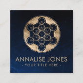 メタトロンの立方体の神聖なジオメトリ スクエア名刺 (正面)