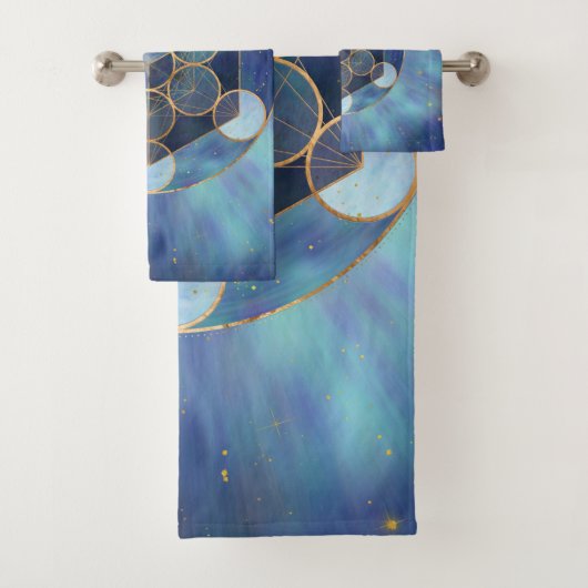 メタトロンの立方体の神聖なジオメトリ バスタオルセット (インサイチュ)