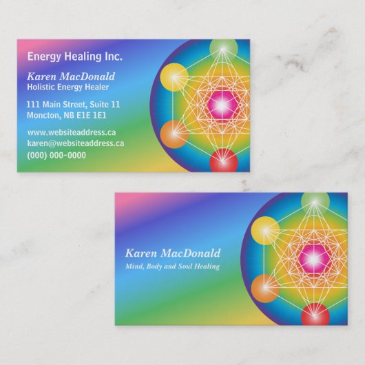 メタトロンの立方体スペクトル 名刺 (正面/裏面)