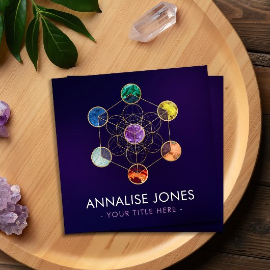 メタトロンの立方体チャクラ聖幾何学 スクエア名刺