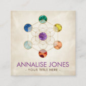 メタトロンの立方体チャクラ聖幾何学 スクエア名刺 (正面)