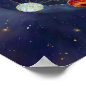 メタトロンの立方体チャクラ聖幾何学 ポスター (角)