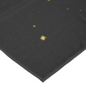 メタトロンの立方体神聖なジオメトリ黒と金ゴールド テーブルクロス (アングル)