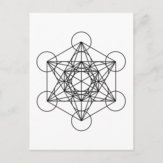 メタトロンの立方体(白) ポストカード (正面)