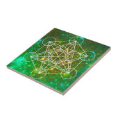 メタトロンの立方体、神聖なジオメトリ、スピリチュアル記号 タイル (側面)