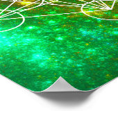 メタトロンの立方体、神聖なジオメトリ、スピリチュアル記号 ポスター (角)