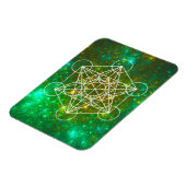 メタトロンの立方体、神聖なジオメトリ、スピリチュアル記号 マグネット (左側)