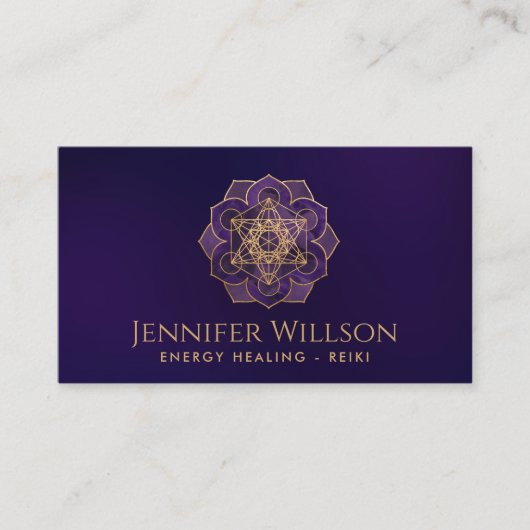 メタトロンの蓮の花のキューブ 名刺 (正面)