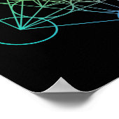 メタトロン立方体の神聖なジオメトリ ポスター (角)