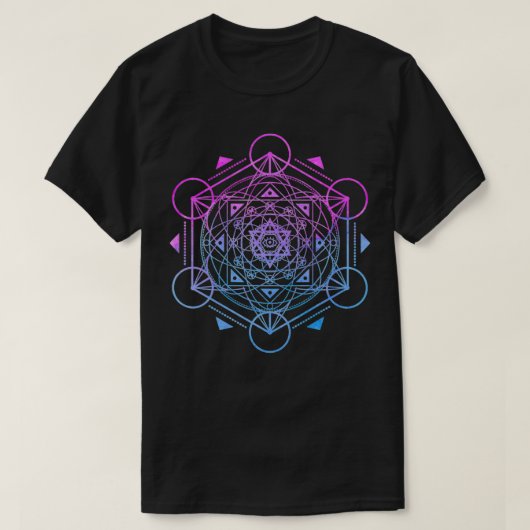 メタトロン立方体の聖幾何学スピリチュアルヨガ  Tシャツ (デザイン正面)