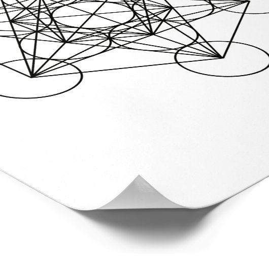 メタトロン聖幾何学ウォールアートポスター ポスター (角)