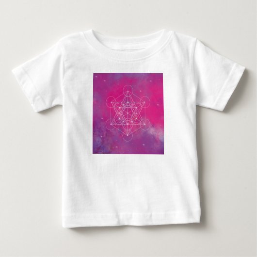 メタトロン、チャクラ、禅、神聖な幾何学的、天使 ベビーTシャツ (正面)