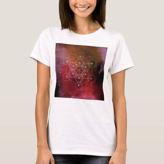 メタトロン、チャクラ、禅、神聖な幾何学的、天使 Tシャツ (正面)